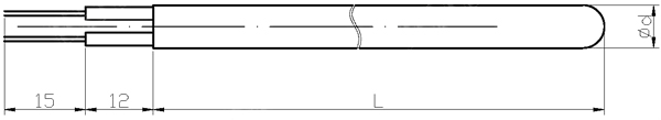 Рис.1. Габаритные размеры термопреобразователей ТХА-101М 012, ТХК-101М 012