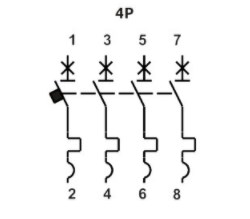 Принципиальная схема выключателя FB1-63 ECO 4P B5