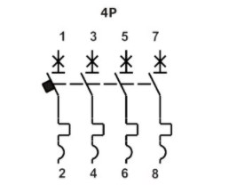 Схема принципиальная выключателя FB1-63 ECO 4P B13