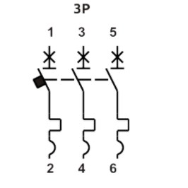Схема принципиальная выключателя FB1-125 ECO 2P C80