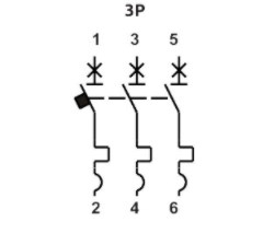 Схема принципиальная выключателя FB1-63 ECO 3P С3