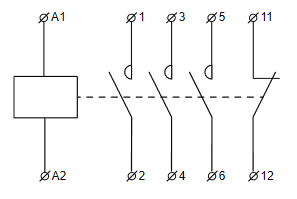 Электрическая схема пускателя ПМ 0-06-01 (LC1-K0601)