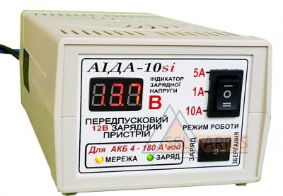 Зарядное предпусковое АІДА-10sі -десульфатирующее с цифр. индикацией для кислотных/гелевых АКБ фото 1